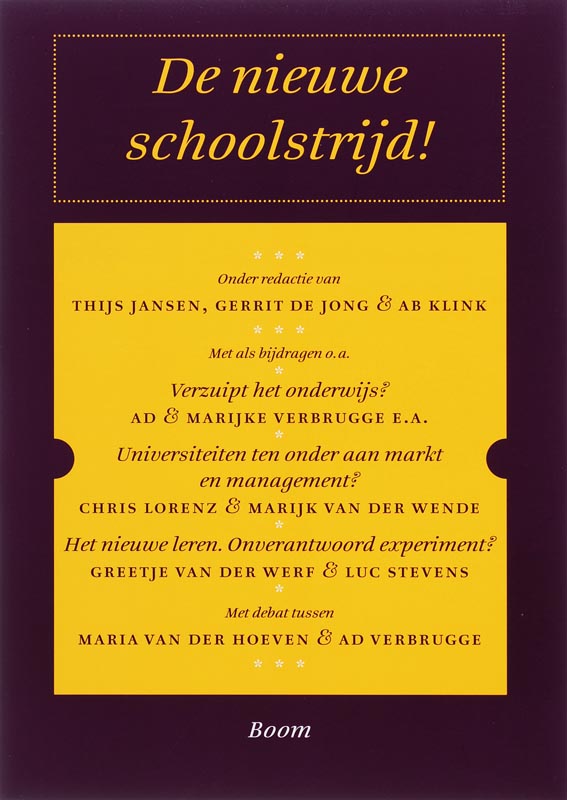 De nieuwe schoolstrijd / Christen Democratische Verkenningen