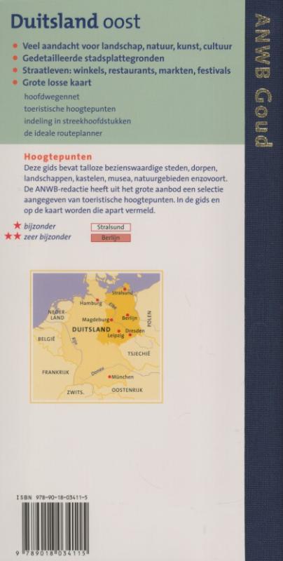 Duitsland Oost / ANWB goud achterkant