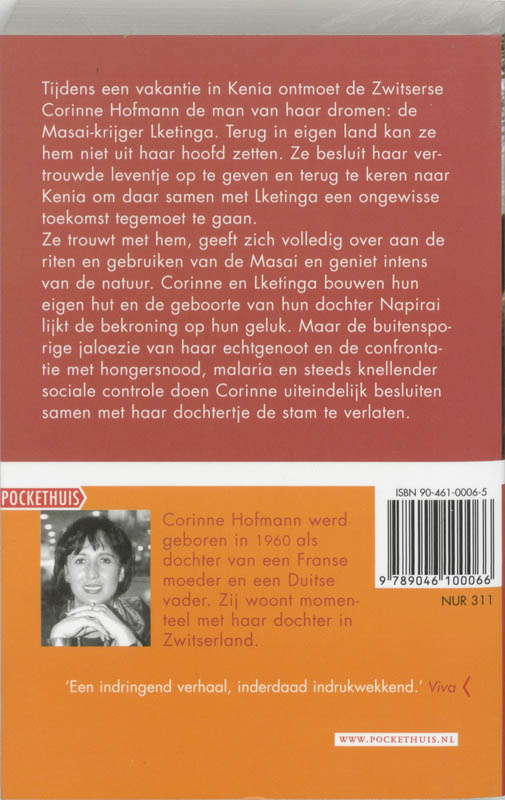 De blanke Masai / Pockethuis achterkant