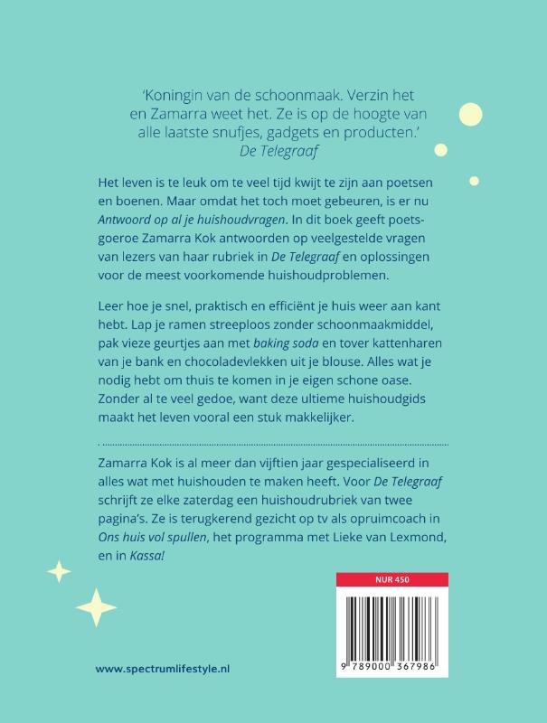 Antwoord op al je huishoudvragen Antwoord op al je huishoudvragen achterkant