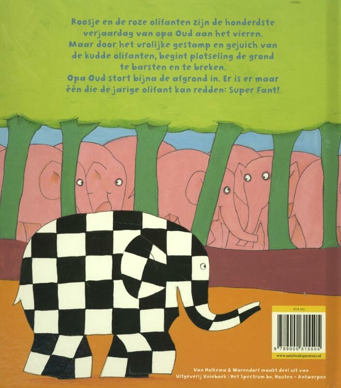 Elmer, Roosje en Super Fant / Elmer achterkant