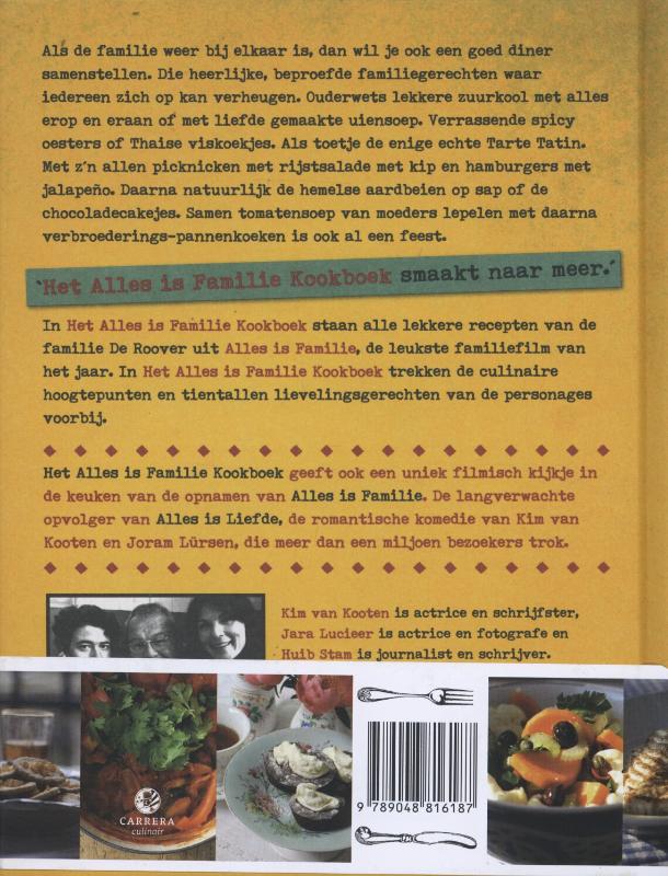 Het alles is familie kookboek Het alles is familie kookboek achterkant