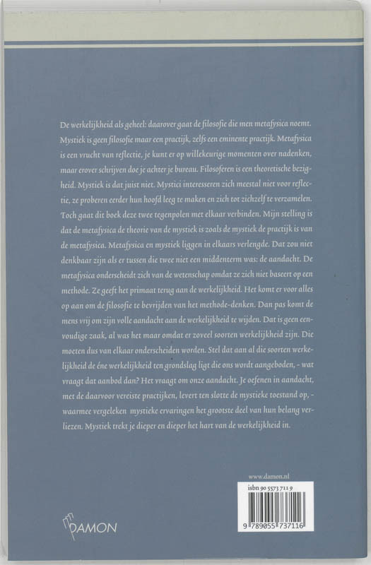 Werkelijkheid, Aandacht En Mystiek achterkant