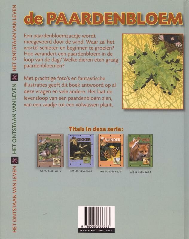 De paardenbloem / Het ontstaan van leven achterkant