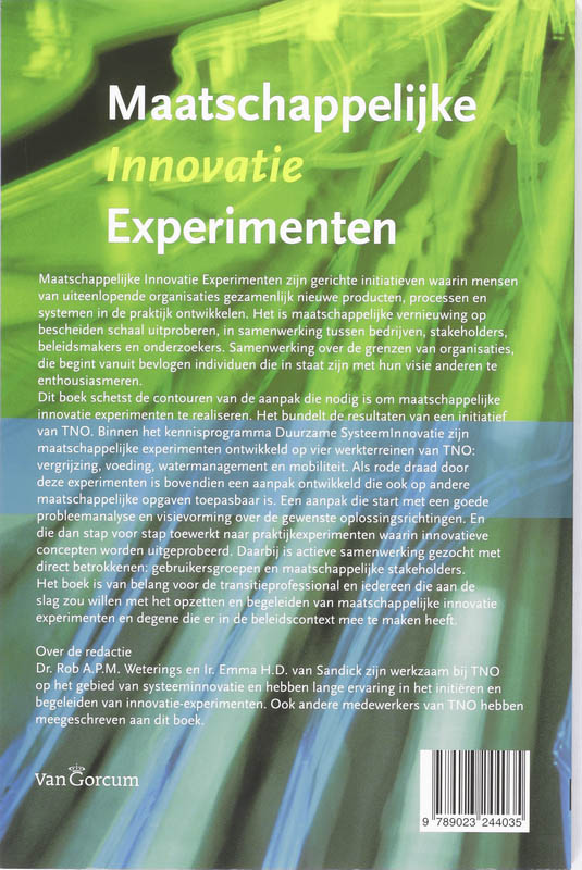 Maatschappelijke innovatie experimenten achterkant