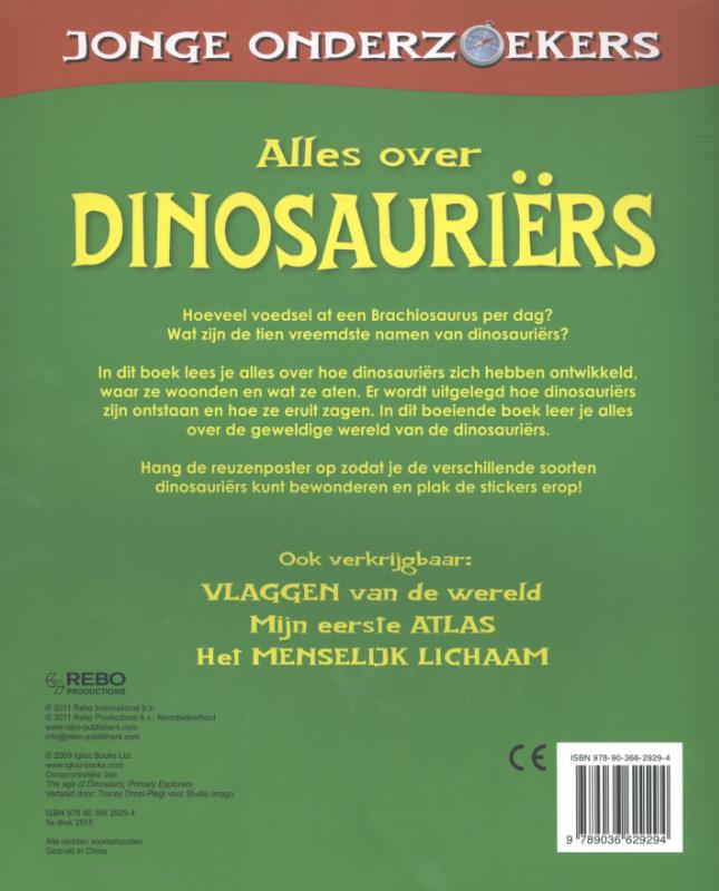Jonge onderzoekers  -   Alles over dinosauriers achterkant
