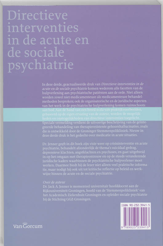 Directieve Interventies Psychiatrie 3E D achterkant