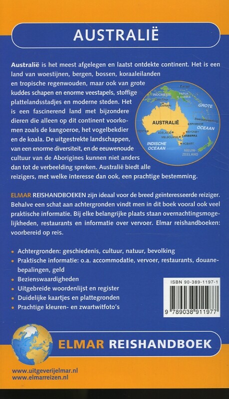 Australie / Elmar reishandboek achterkant