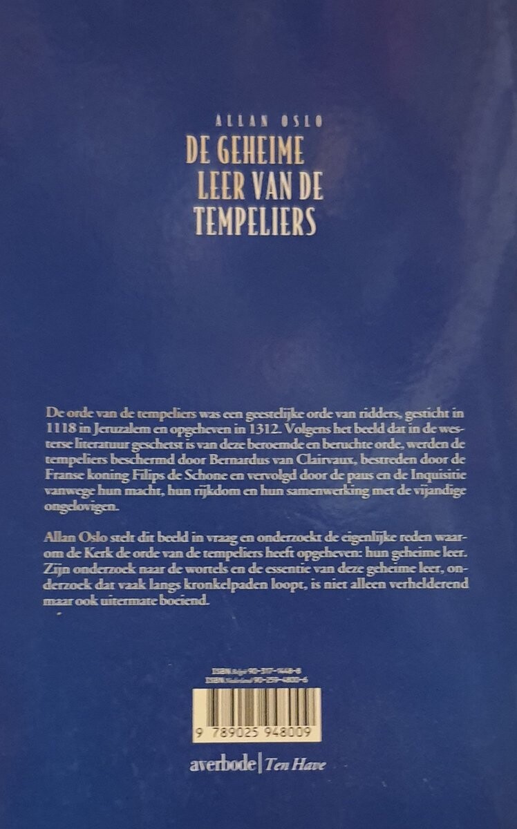 De geheime leer van de tempeliers achterkant