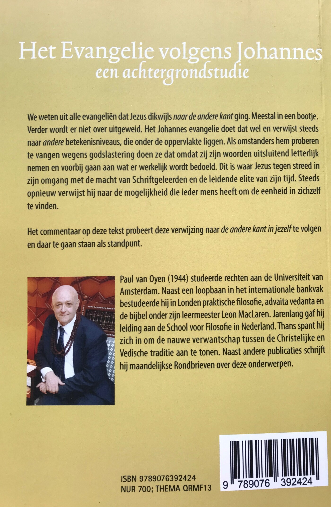 Het evangelie volgens Johannes achterkant
