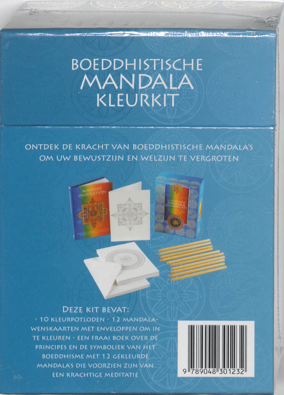 Boeddhistische Mandala Kleurkit achterkant