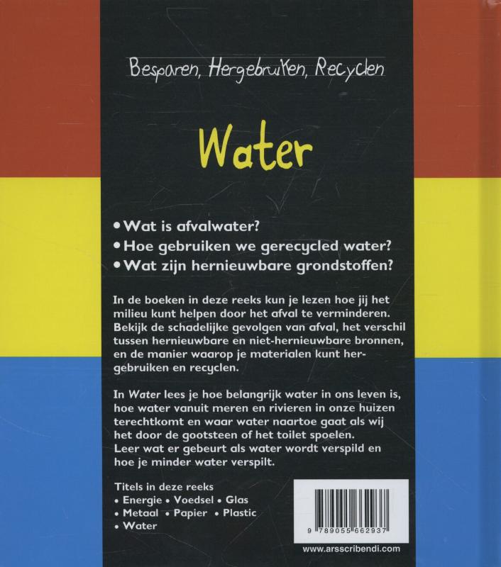 Besparen, hergebruiken, recyclen  -   Water achterkant