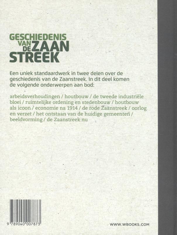 Geschiedenis van de Zaanstreek Deel 2 achterkant