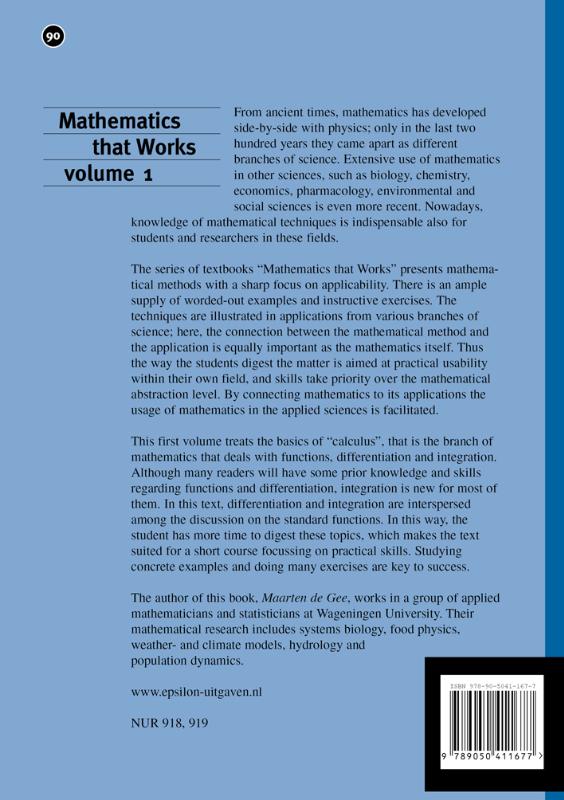 Mathematics that Works / 1 / Epsilon uitgaven / 90 achterkant