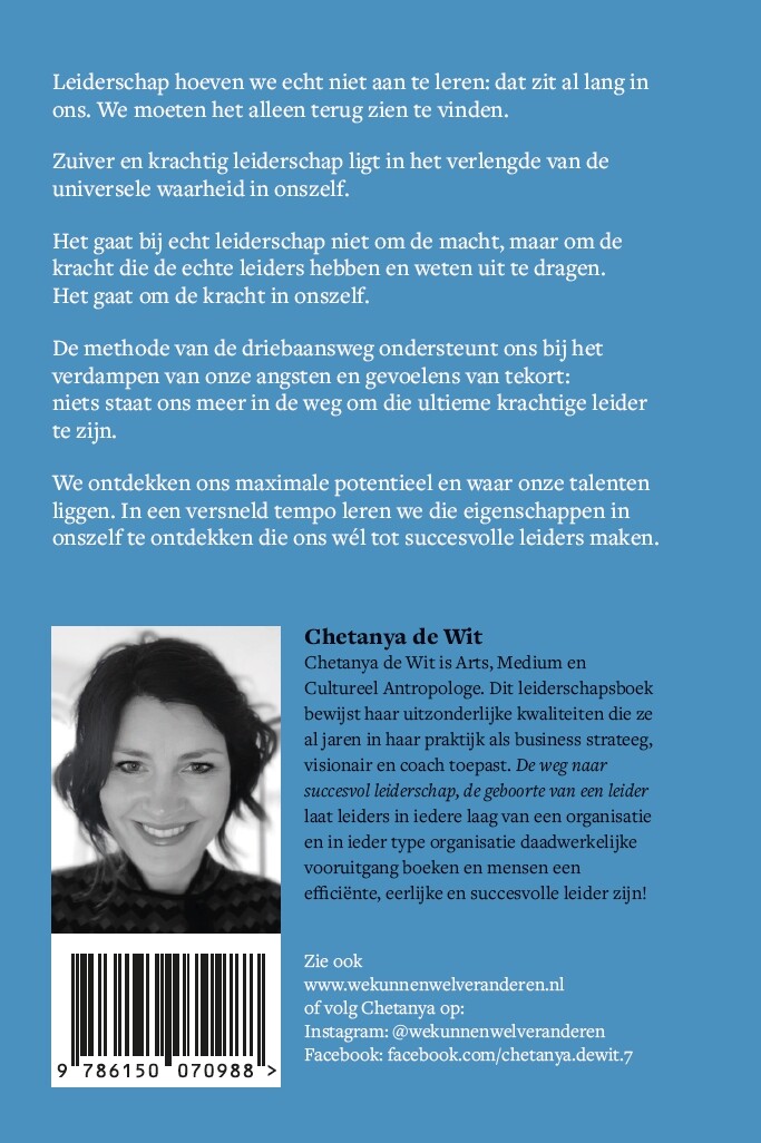 De weg naar succesvol leiderschap achterkant