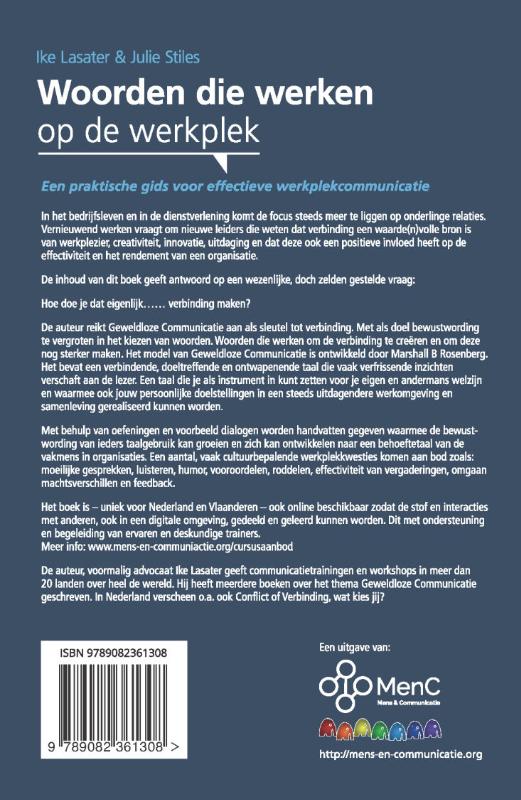 Woorden die werken op de werkplek achterkant