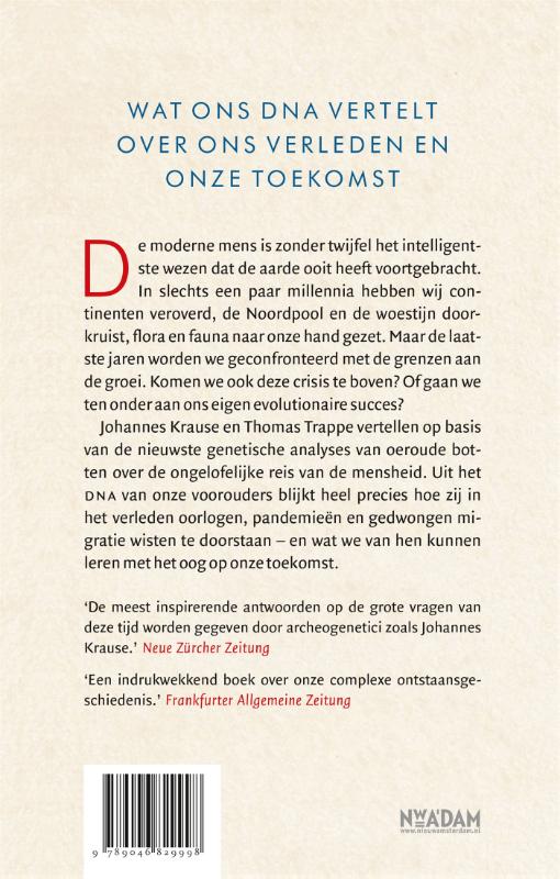 De reis van de mensheid achterkant