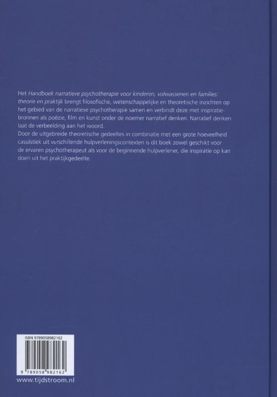 Handboek narratieve psychotherapie / theorie en praktijk achterkant