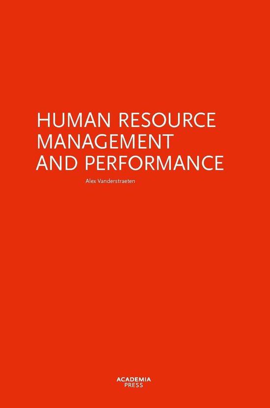 Human resource management and performance