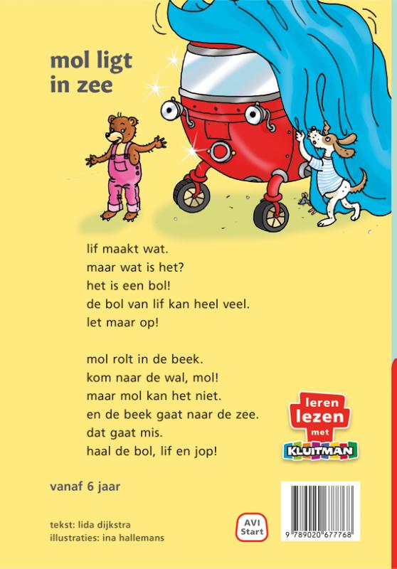Mol ligt in zee / De bol van Lif achterkant