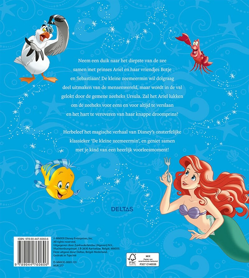 De kleine zeemermin / Disney's klassieke verhalen achterkant