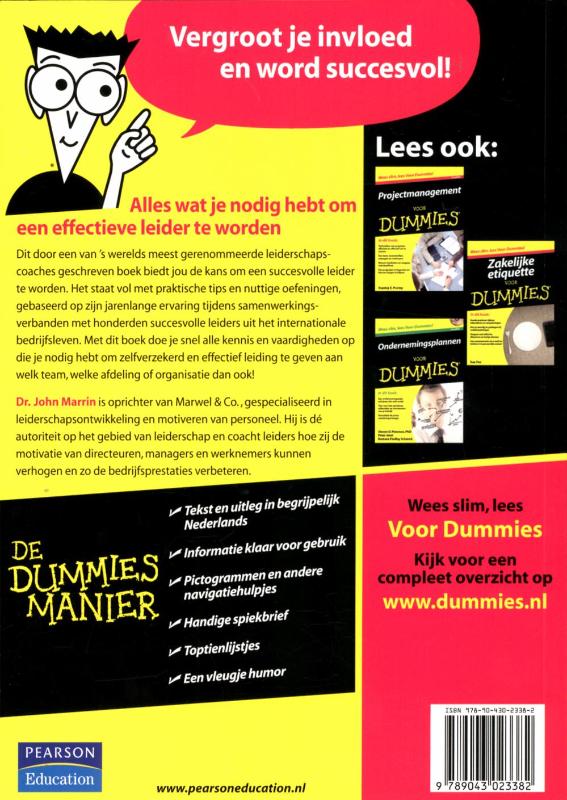 Leiderschap voor Dummies / Voor Dummies achterkant