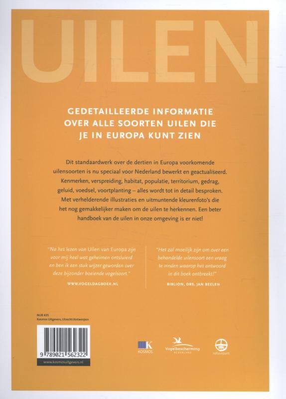 Uilen van Europa achterkant