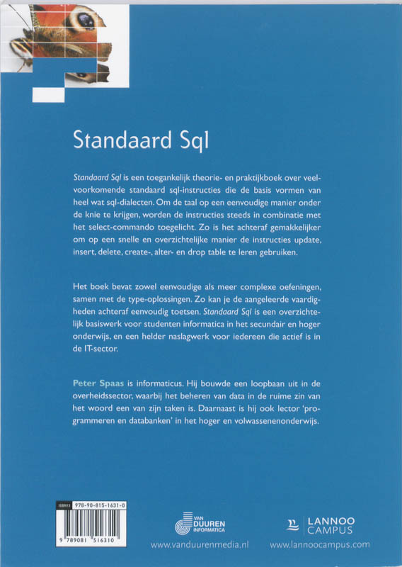 STANDAARD SQL achterkant