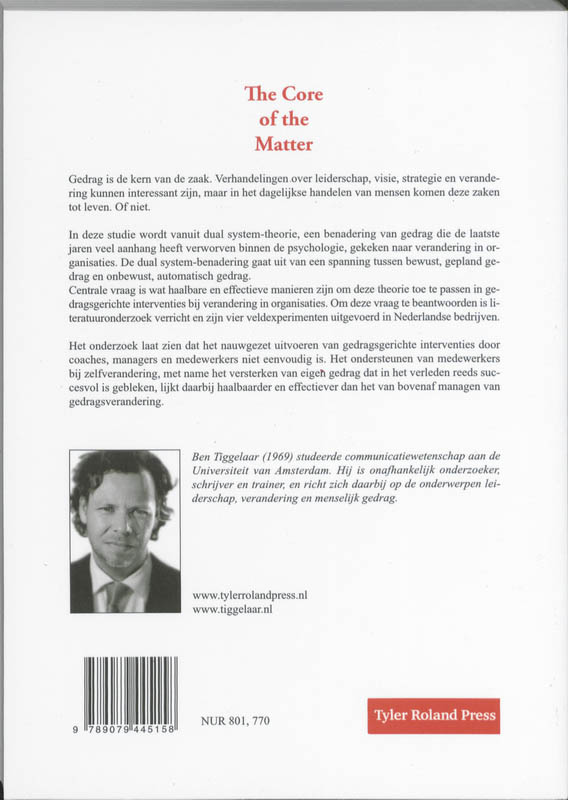 The core of the matter The core of the matter achterkant