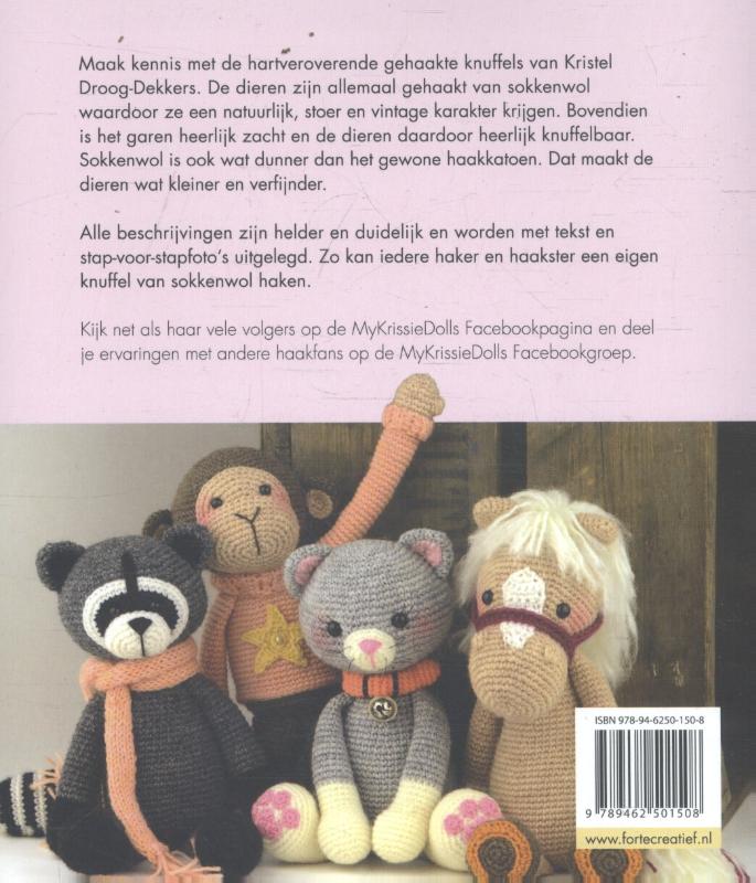 Mijn knuffels van sokkenwol achterkant