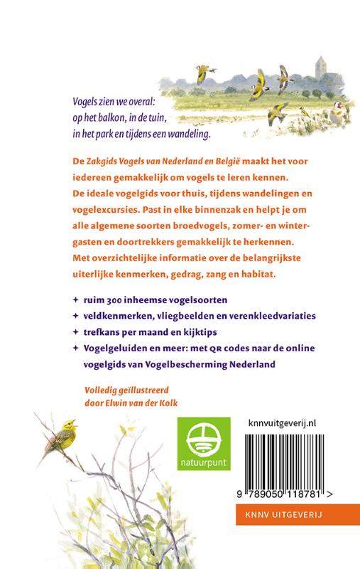Zakgids vogels van Nederland en België achterkant