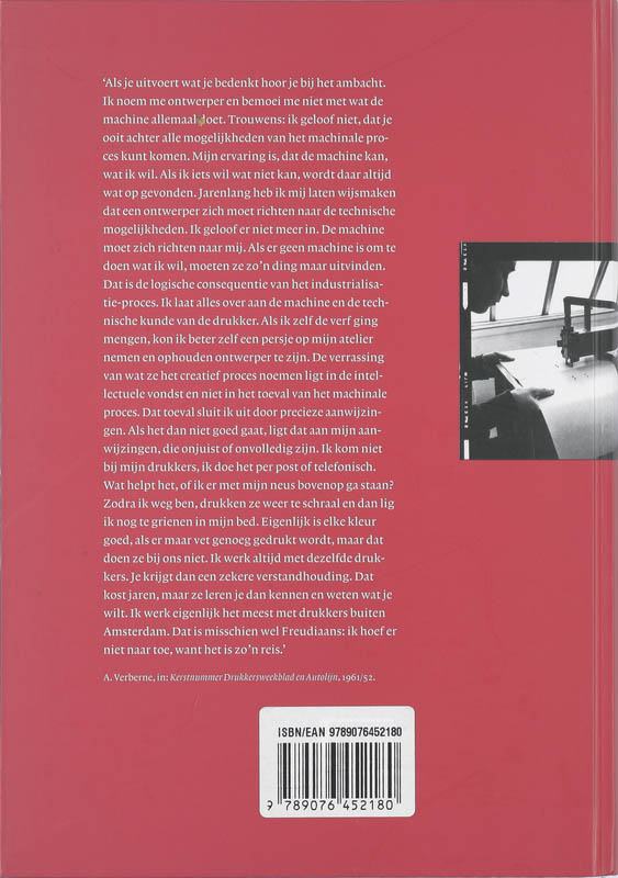 Alexander Verberne. Vormgever Van Boeken & Muziek achterkant