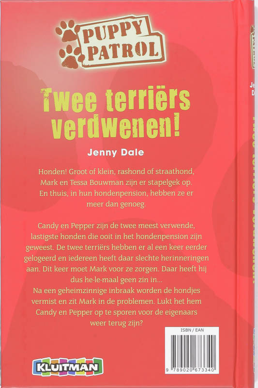Twee terriers verdwenen / Puppy Patrol achterkant