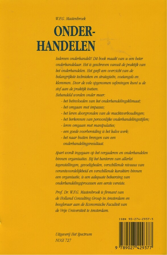 Onderhandelen achterkant