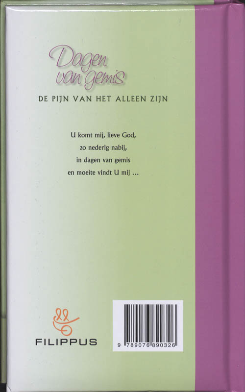 DAGEN VAN GEMIS achterkant