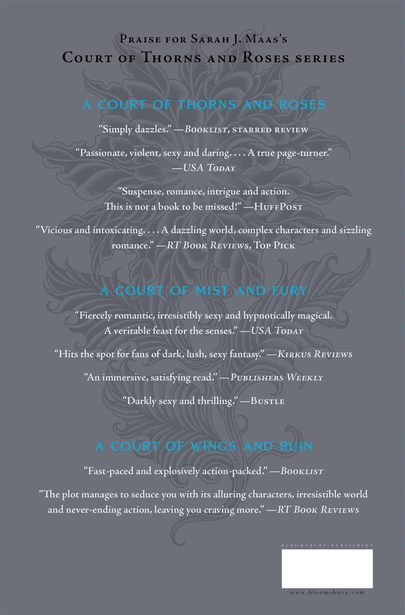 A Court of Frost and Starlight / A Court of Thorns and Roses / 4 achterkant