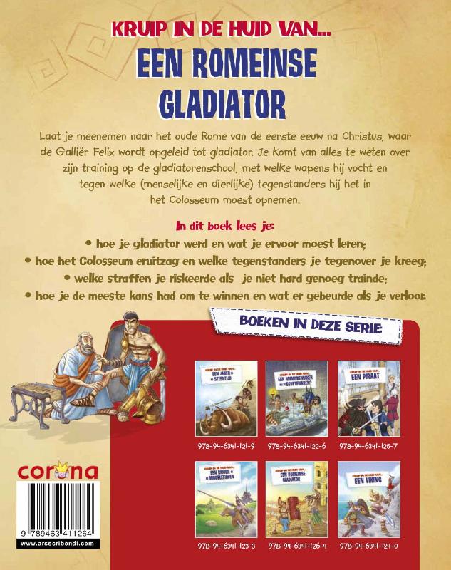 Een Romeinse gladiator / Kruip in de huid van... achterkant
