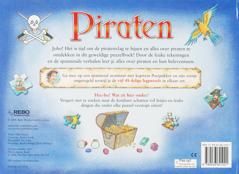 Piraten Puzzelboek achterkant