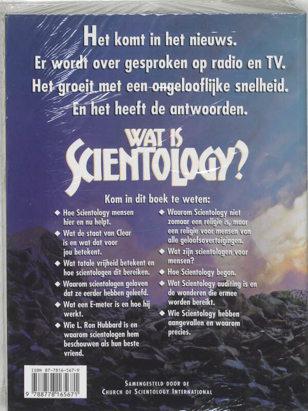 Wat is Scientology? achterkant