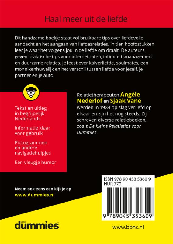 De kleine liefdestips voor Dummies / Voor Dummies achterkant
