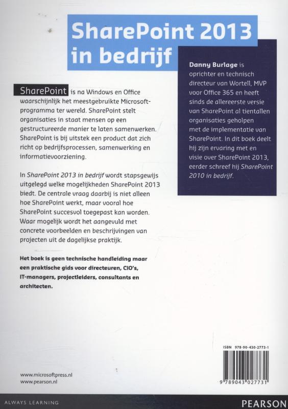 SharePoint 2013 in bedrijf achterkant