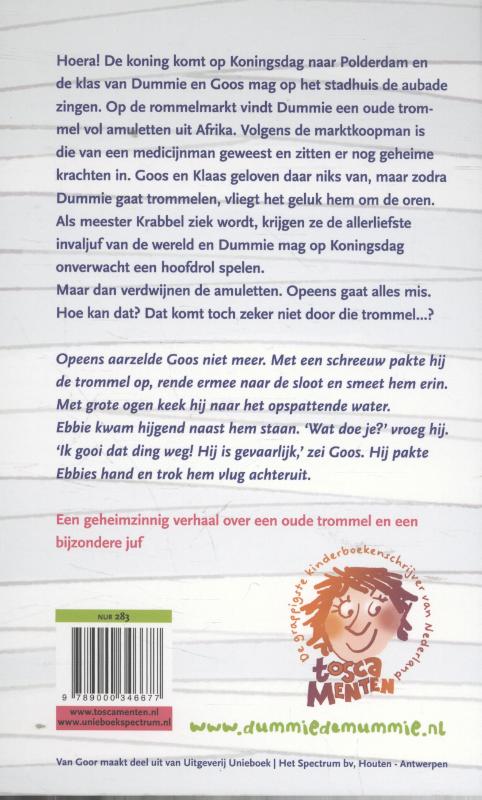 Dummie de mummie en de drums van Massoeba / Dummie de mummie / 7 achterkant