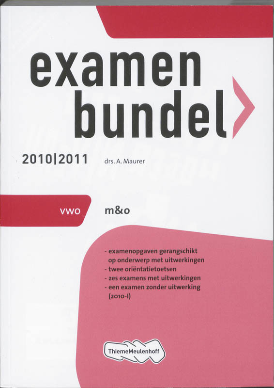Examenbundel VWO Management en org - 2010/2011