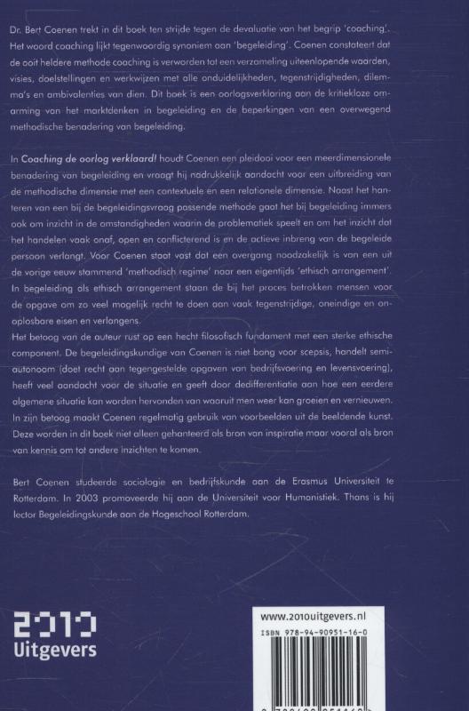 Coaching de oorlog verklaard achterkant