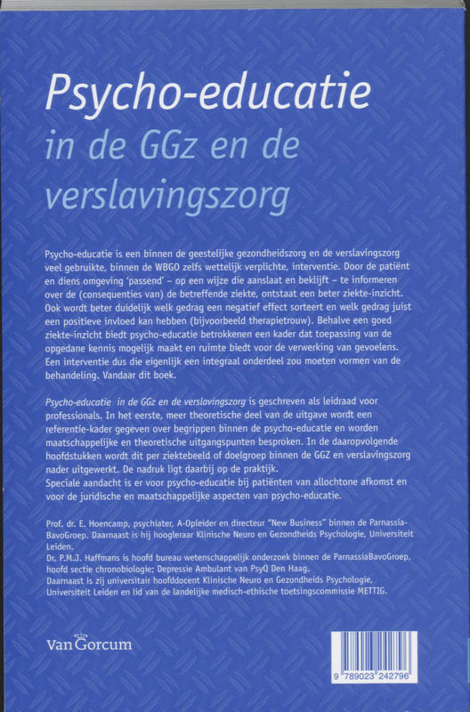 Psycho-educatie in de GGz en de verslavingszorg achterkant