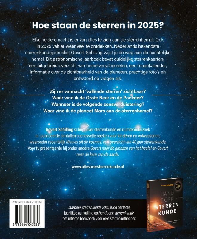 Jaarboek sterrenkunde 2025 achterkant