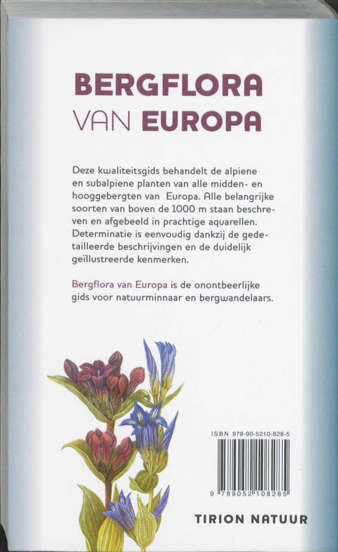 Bergflora van Europa achterkant