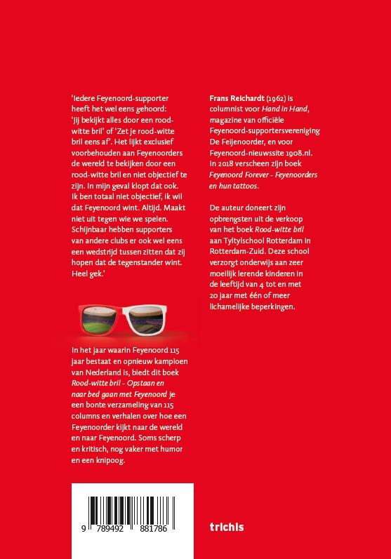 Rood-witte bril achterkant