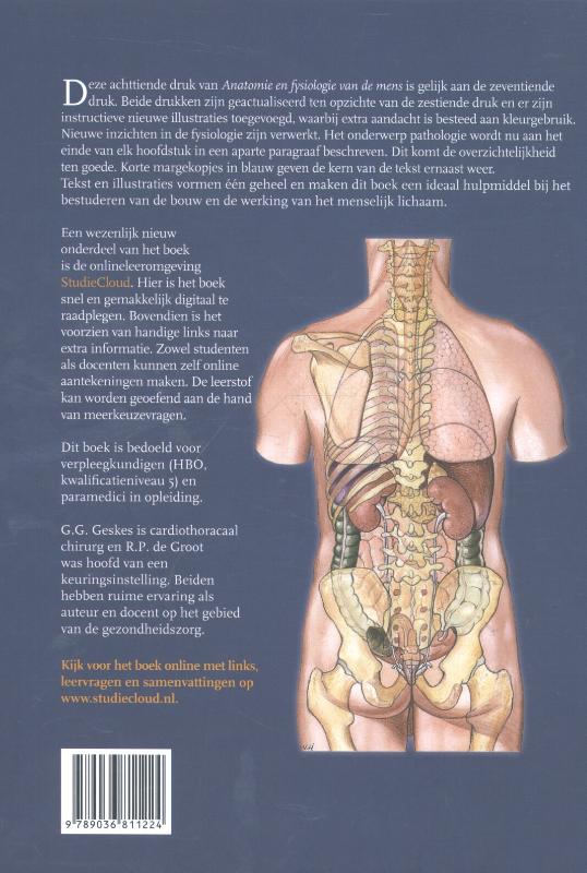 Anatomie en fysiologie van de mens + StudieCloud Anatomie en fysiologie van de mens + StudieCloud achterkant