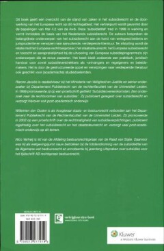 Subsidierecht achterkant